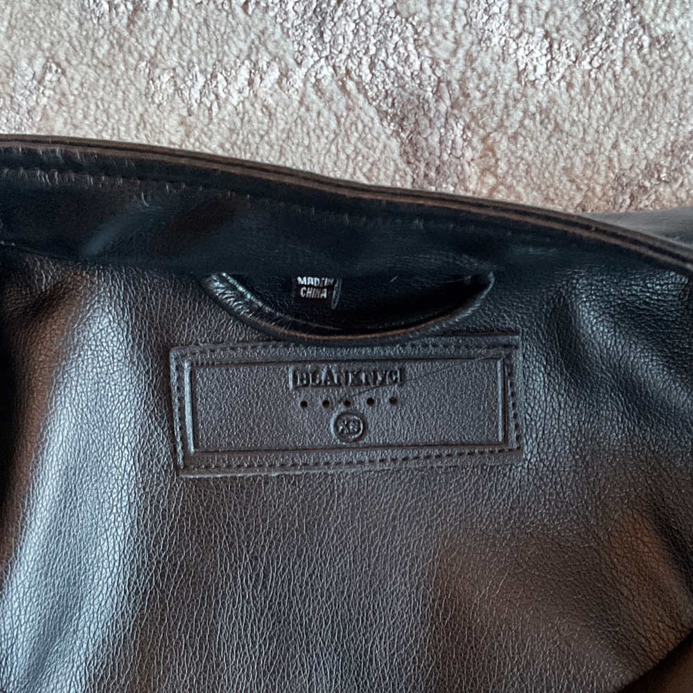 Blank NYC Black Faux Leather Biker Jacket - Picture 6 of 9
